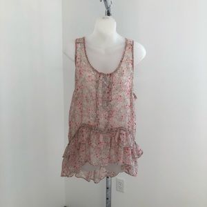 EUC ruffle sleeveless blouse